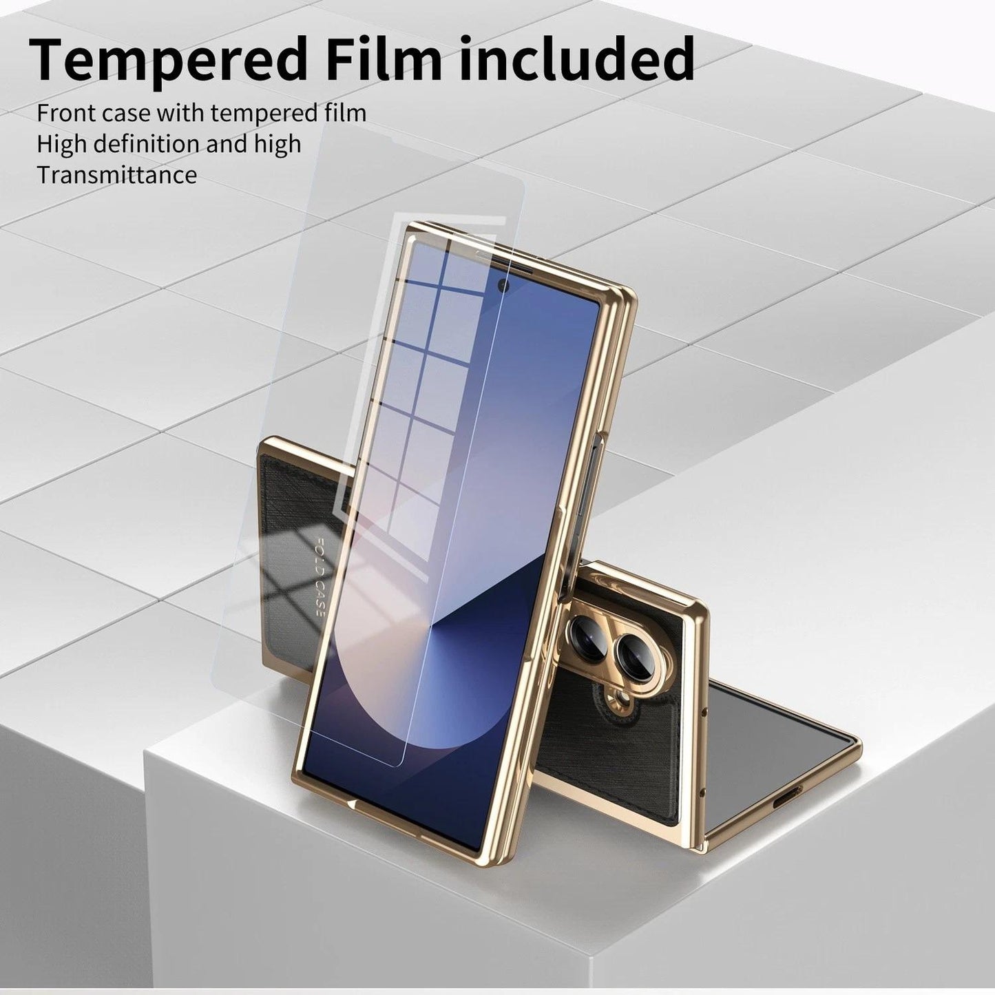 Slim Leather Case with Screen Protector