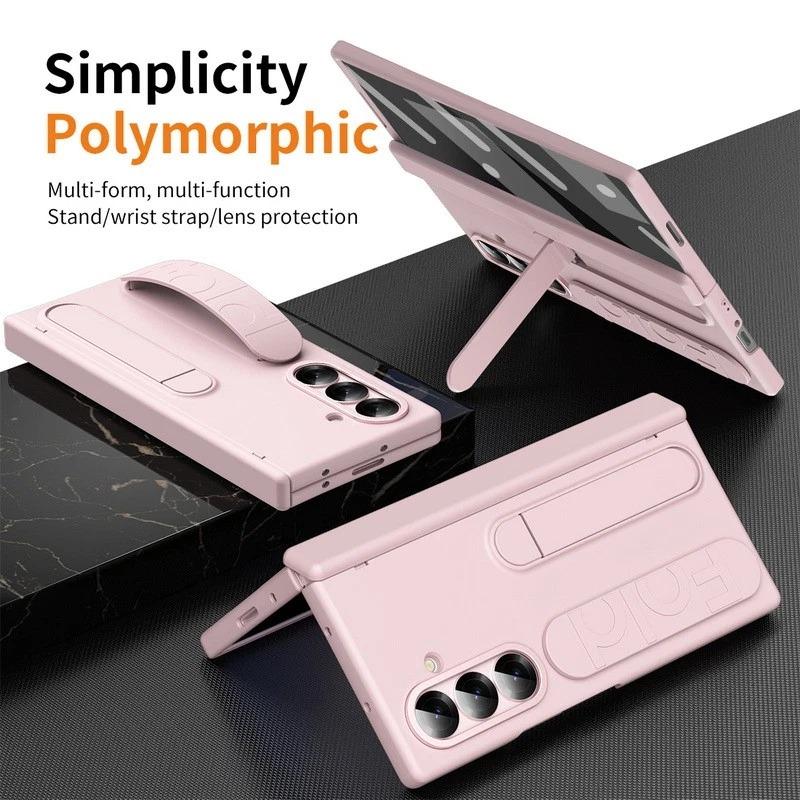 Stand Case with Wristband & Hinge Protection