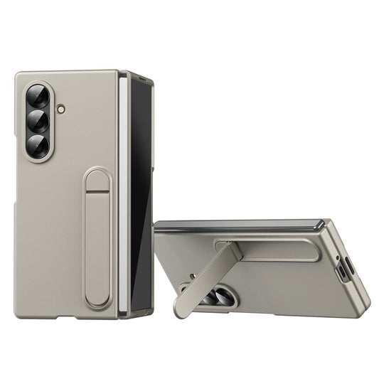 Skin-Friendly Matte Kickstand Metal Lens case