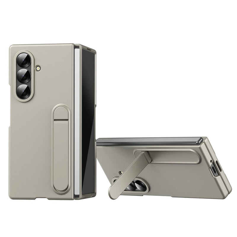 Skin-Friendly Matte Kickstand Metal Lens case