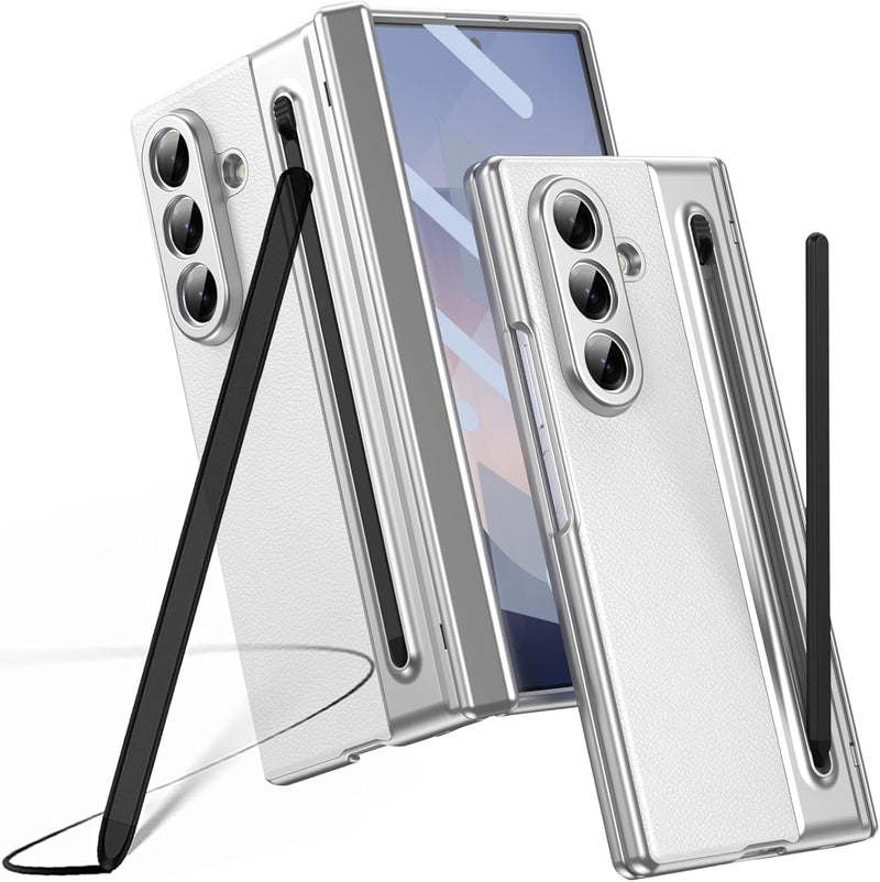 Luxury Leather Case Hinge Protection Pen Slot