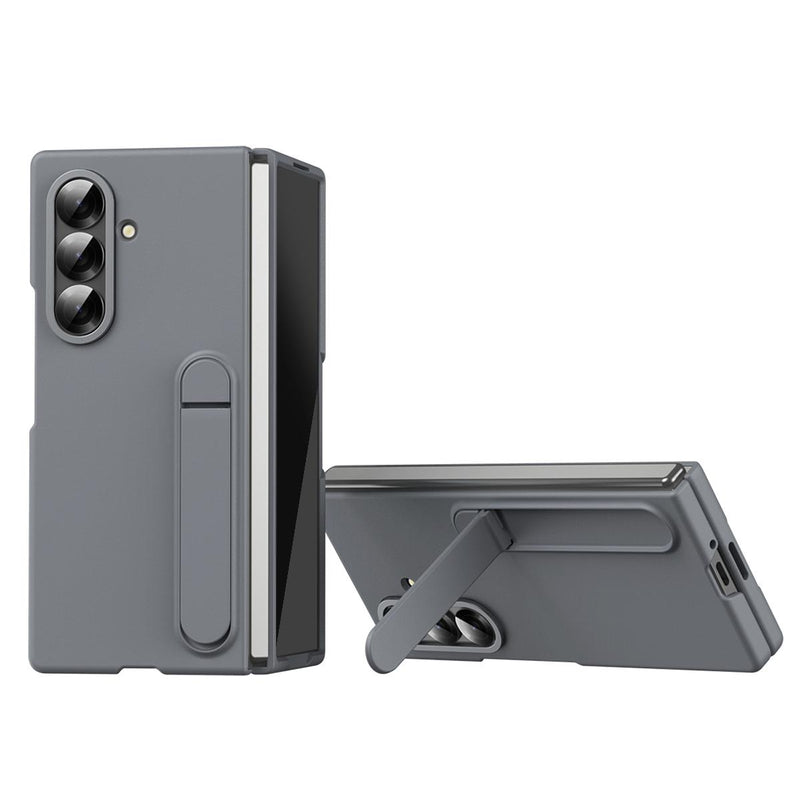 Skin-Friendly Matte Kickstand Metal Lens case