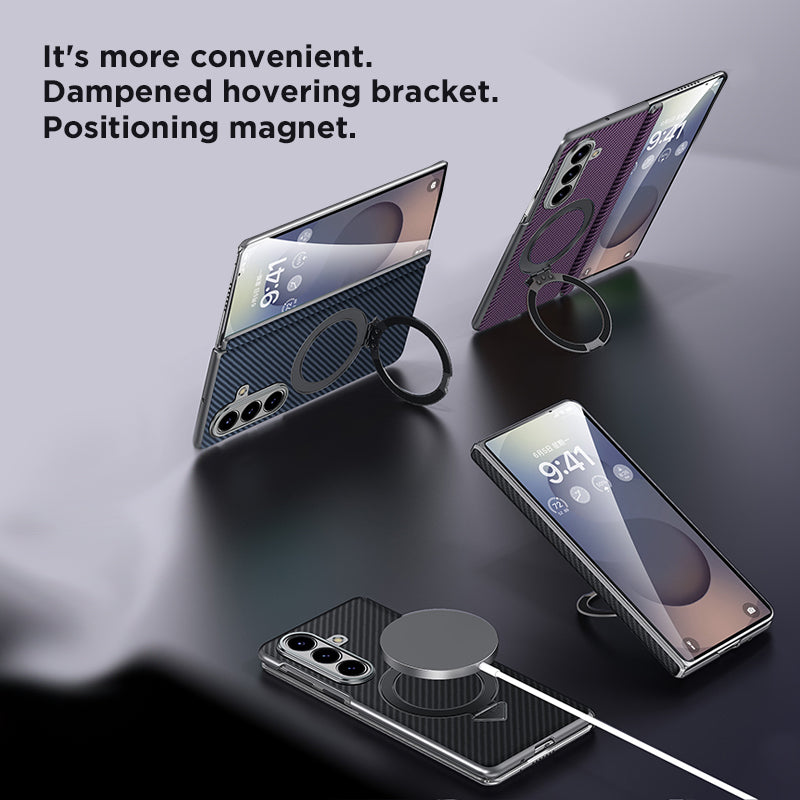 Kevlar Texture Magnetic Stand Case with Holder