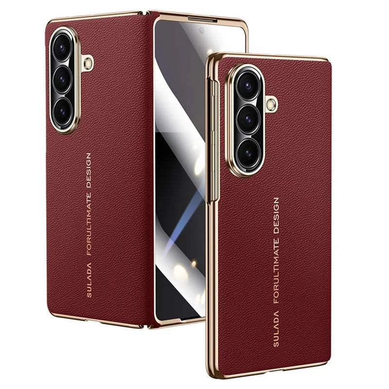 Genuine Leather Integrated Shell Case with Film