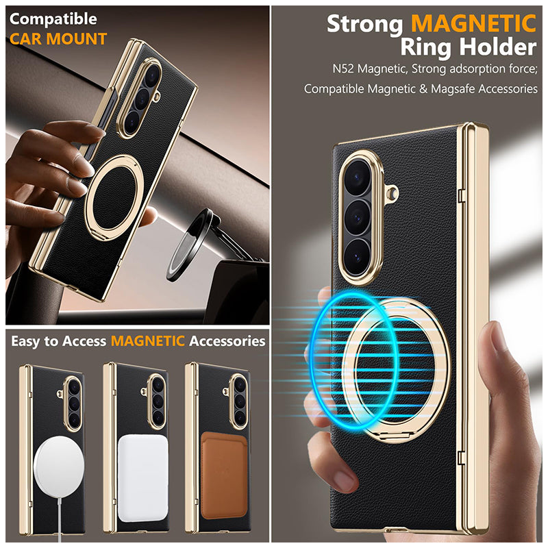 Rotatable Metal Magnetic Bracket Glass Case