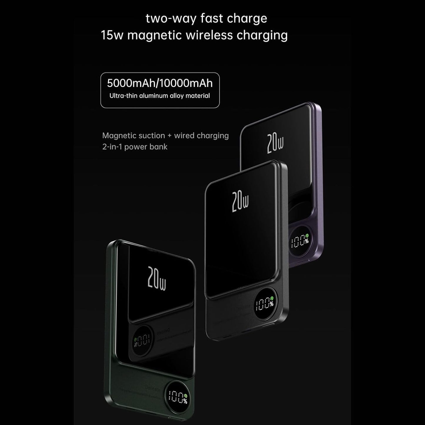 Magnetic Wireless Fast Power Bank