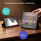 Galaxy Z Fold 8 Ultra Genuine Leather Wallet Case with Stand