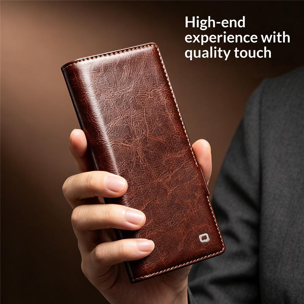 Galaxy Z Fold 8 Ultra Genuine Leather Wallet Case with Stand