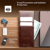 Galaxy Z Fold 8 Ultra Genuine Leather Wallet Case with Stand