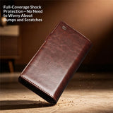 Galaxy Z Fold 8 Ultra Genuine Leather Wallet Case with Stand