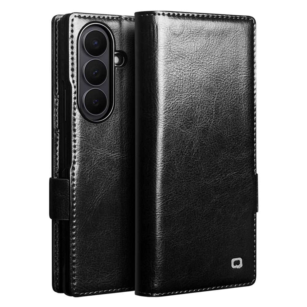 Galaxy Z Fold 8 Ultra Genuine Leather Wallet Case with Stand