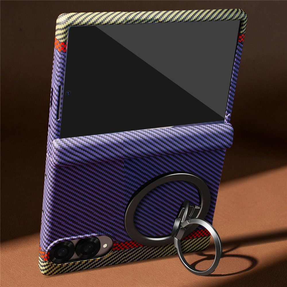Galaxy Z Fold 8 Carbon Fiber MagSafe Case with 360 Ring Stand