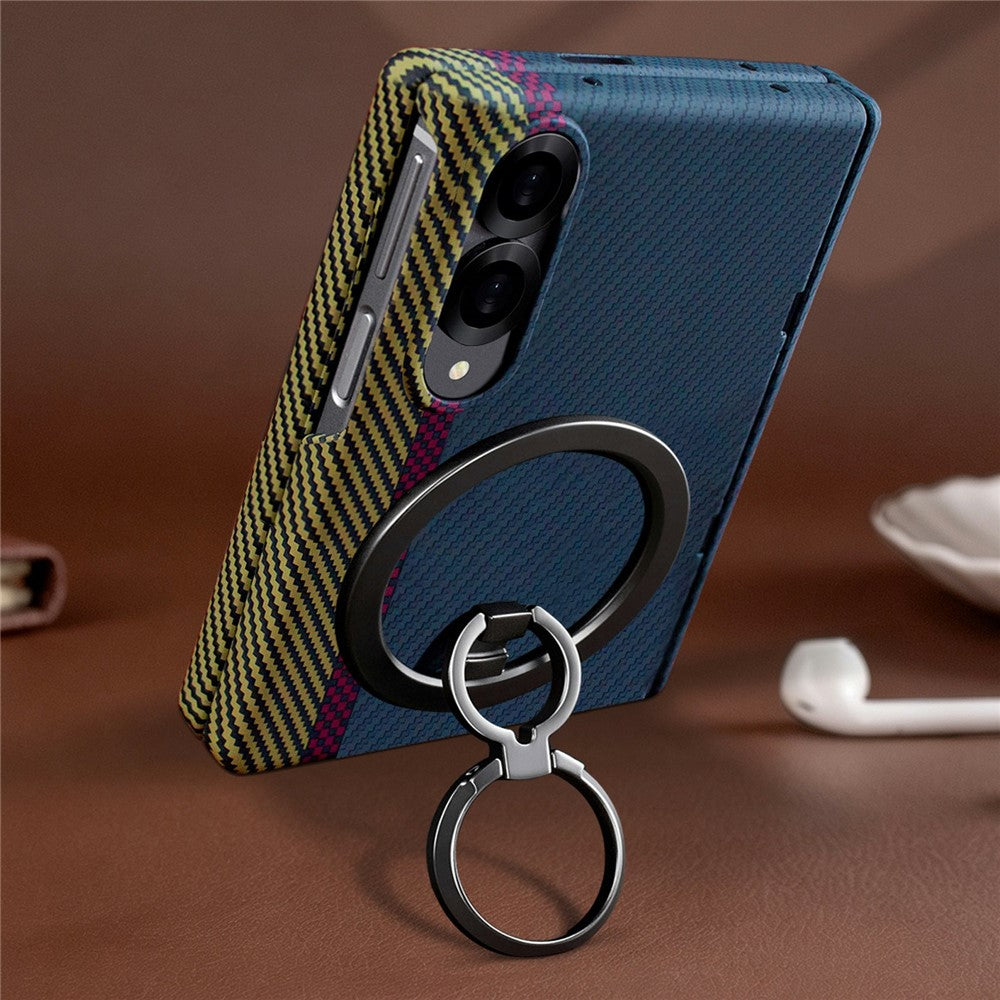 Galaxy Z Fold 8 Carbon Fiber MagSafe Case with 360 Ring Stand
