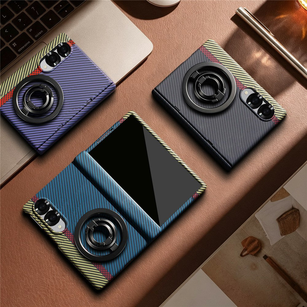 Galaxy Z Fold 8 Carbon Fiber MagSafe Case with 360 Ring Stand