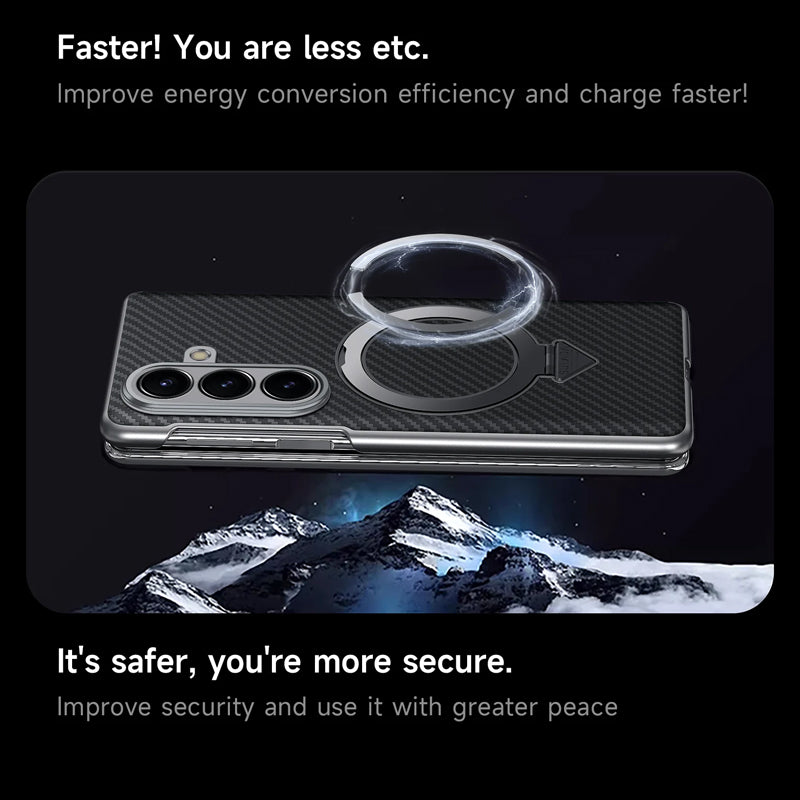 Kevlar Texture Magnetic Stand Case with Holder