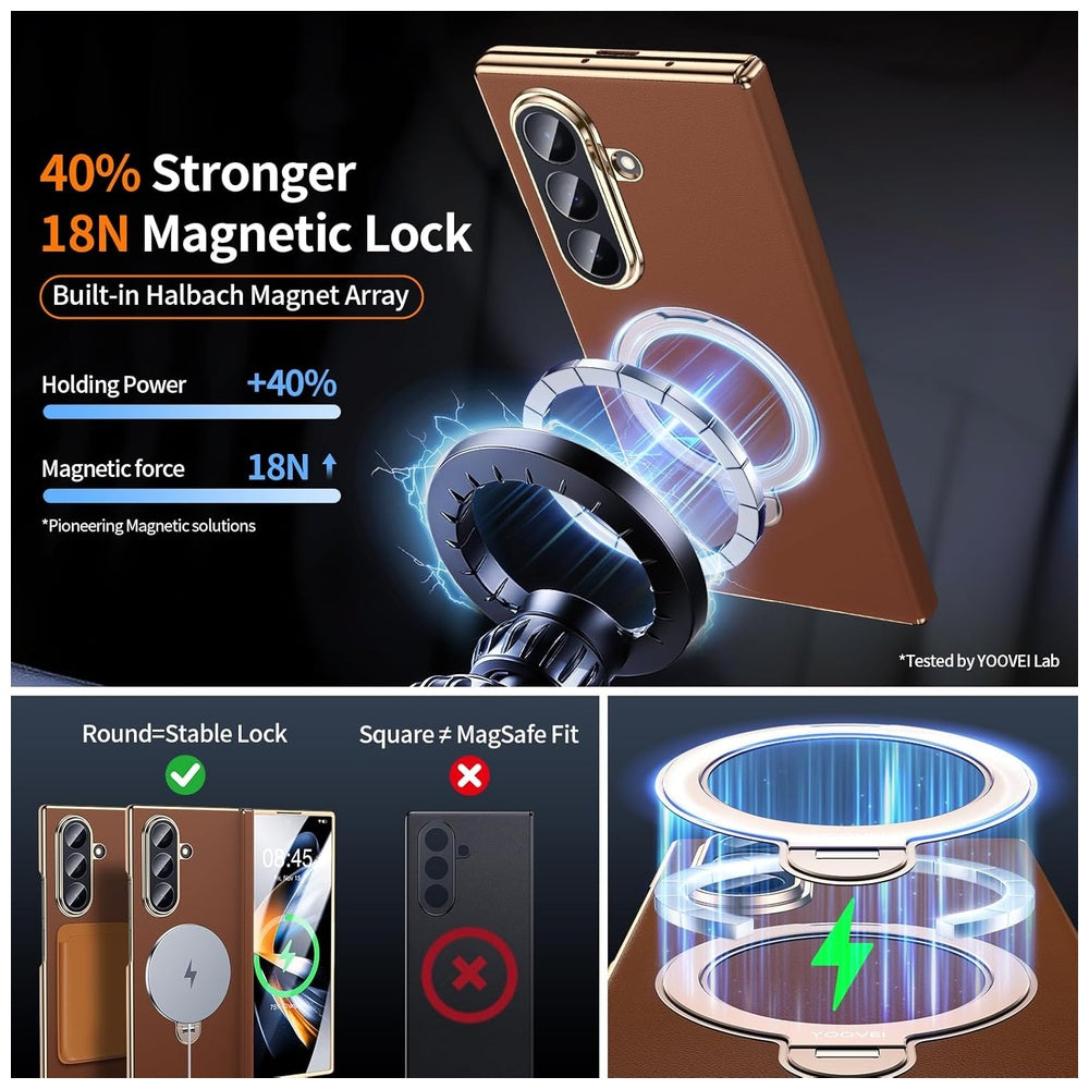 Luxury Fold Case with Screen Protector & Ring