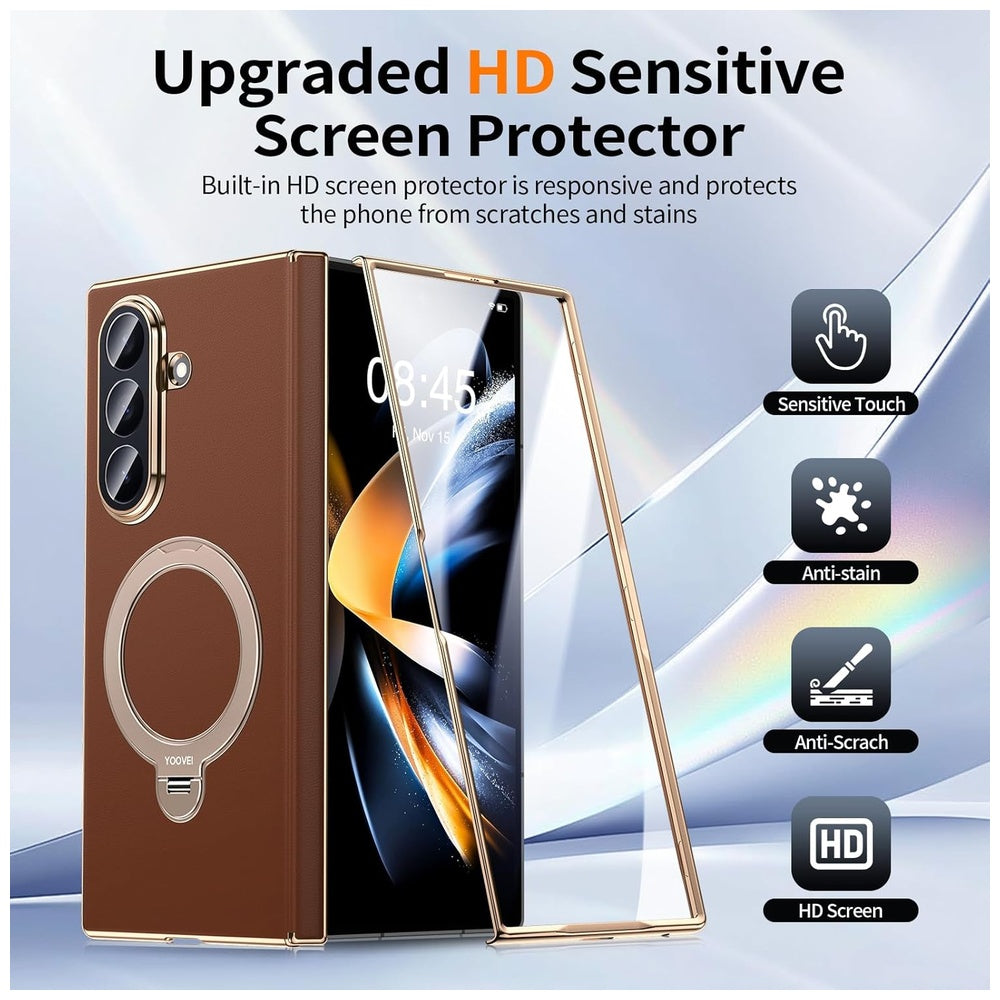 Luxury Fold Case with Screen Protector & Ring