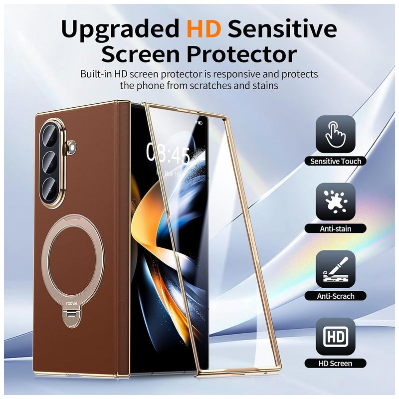 Luxury Fold Case with Screen Protector & Ring