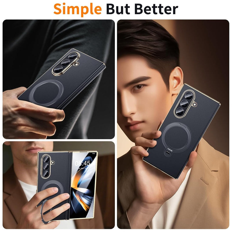 Luxury Fold Case with Screen Protector & Ring