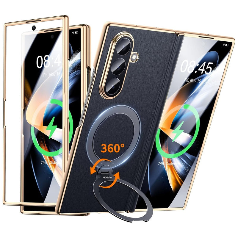 Luxury Fold Case with Screen Protector & Ring