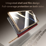 Genuine Leather Integrated Shell Case with Film