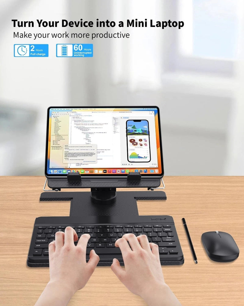 Wireless Keyboard & Stand Combo 4-in-1