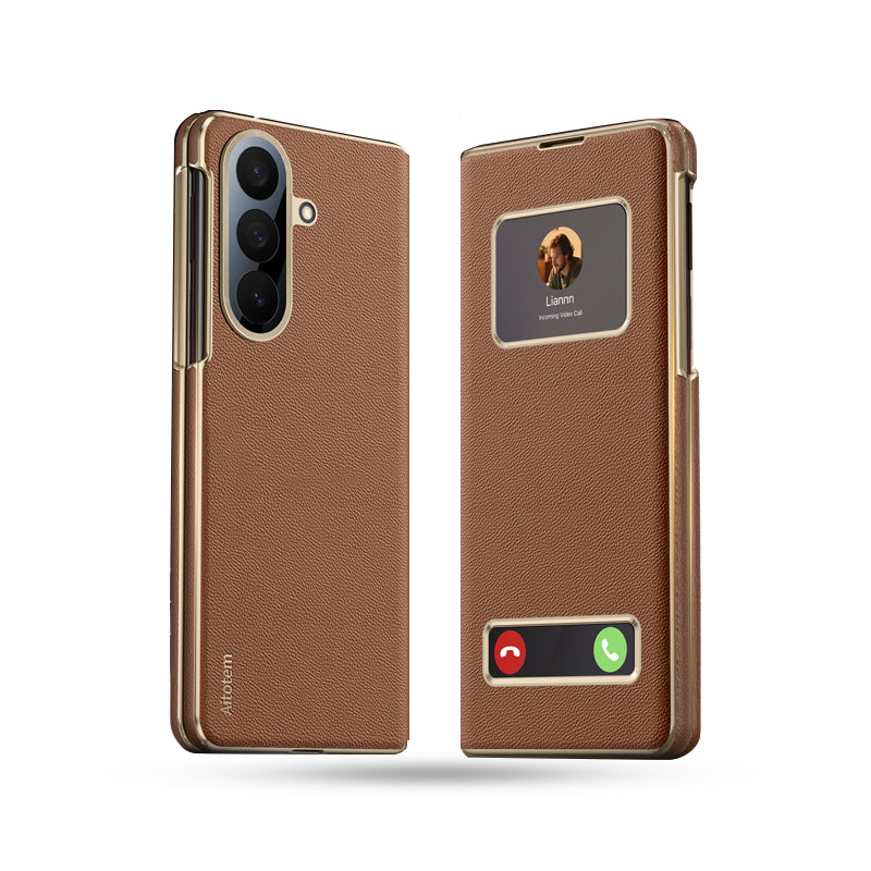 Premium Flip Case with View Windows & Magnetic
