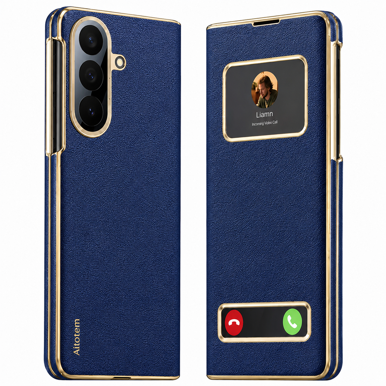 Premium Flip Case with View Windows & Magnetic