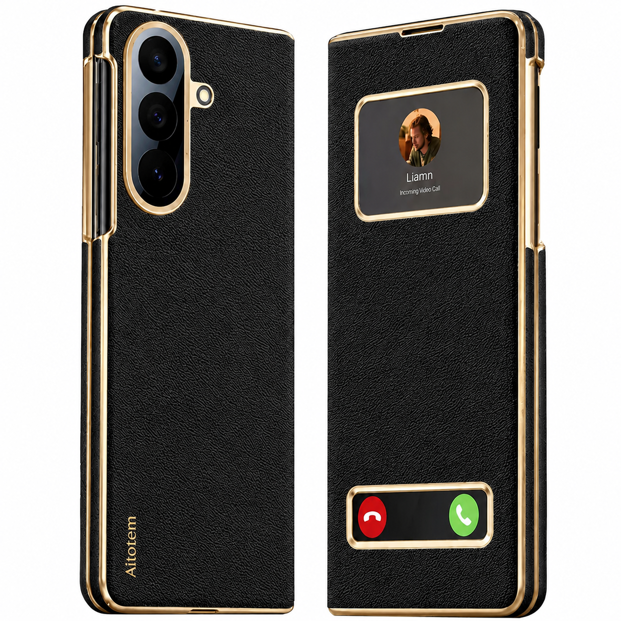 Premium Flip Case with View Windows & Magnetic
