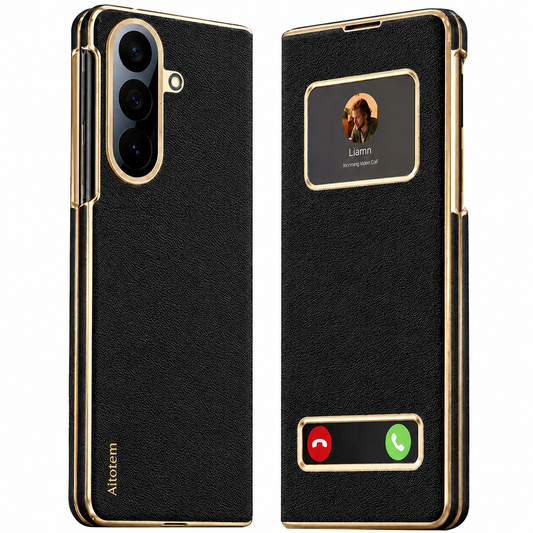 Premium Flip Case with View Windows & Magnetic