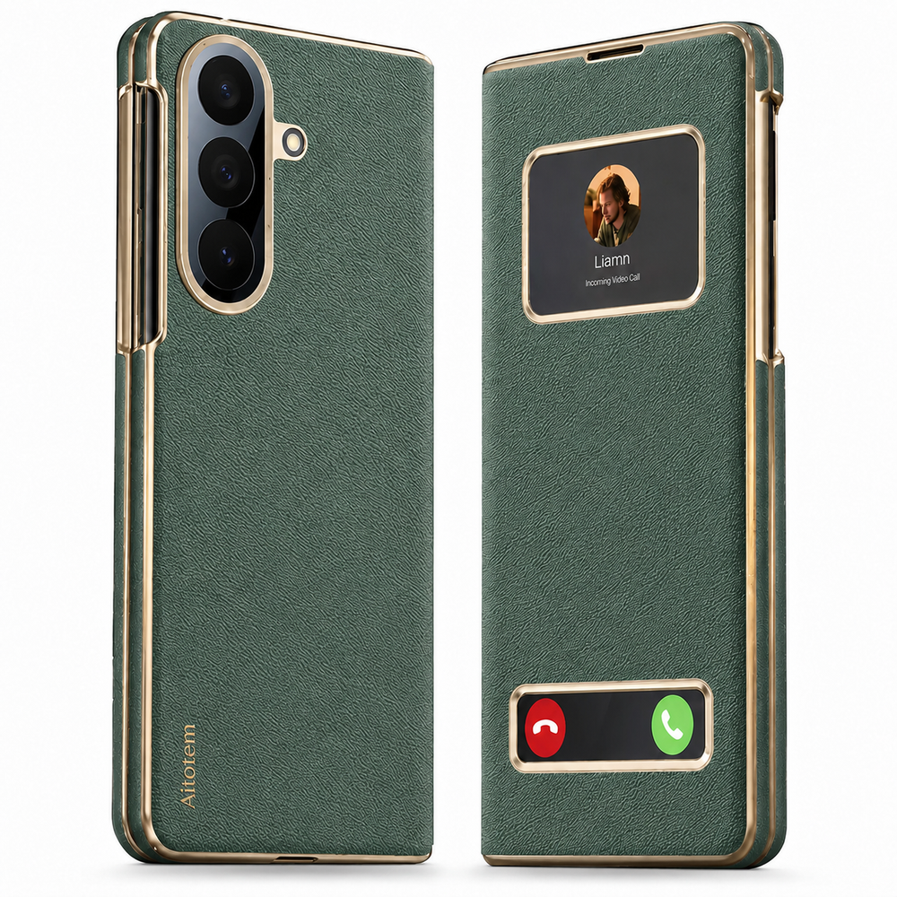 Premium Flip Case with View Windows & Magnetic