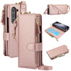 White Crossbody Ring Wallet Leather Case