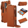 White Crossbody Ring Wallet Leather Case