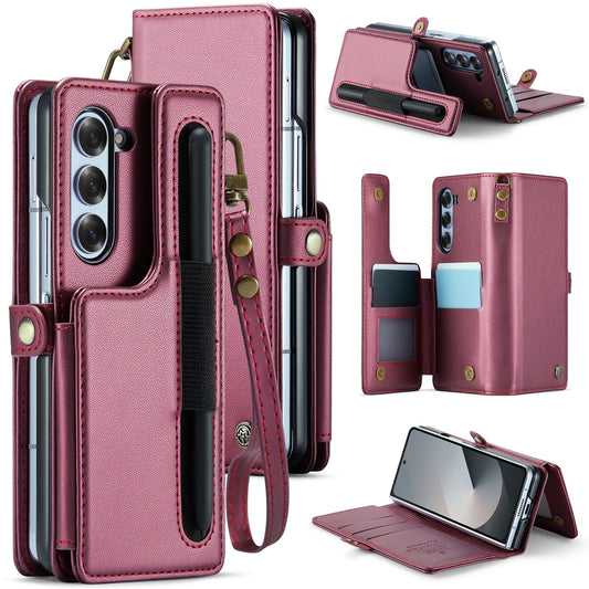 Secure Leather Case with Lanyard & Pen Holder