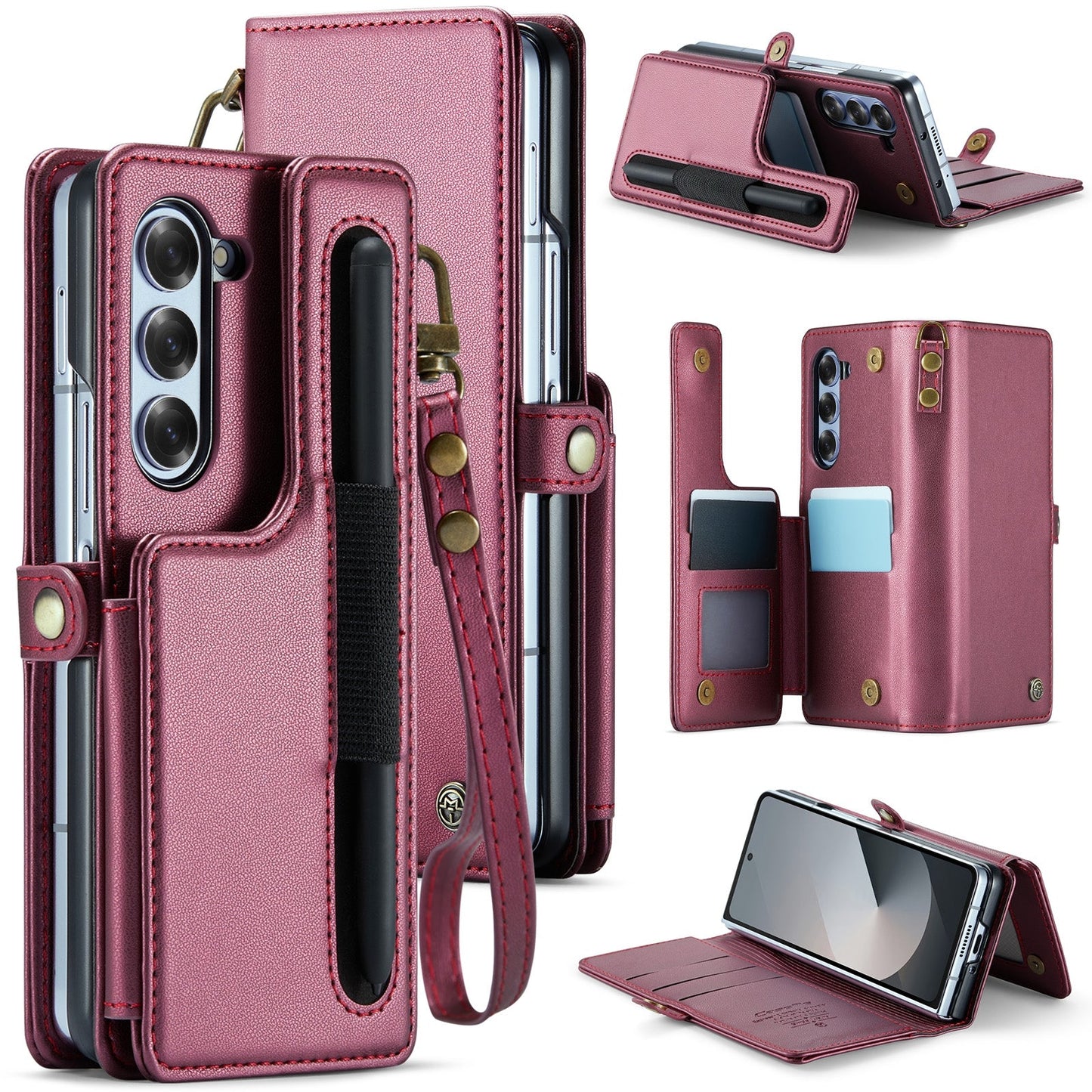 Secure Leather Case with Lanyard & Pen Holder