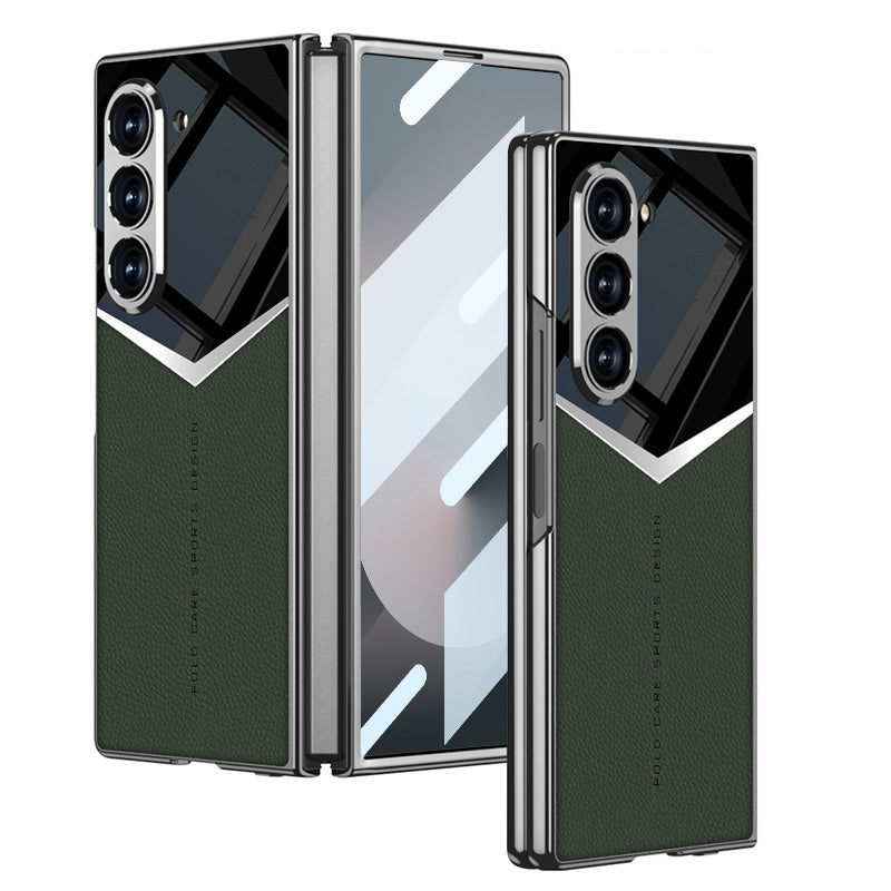 Plating Leather Knight Full Coverage Case
