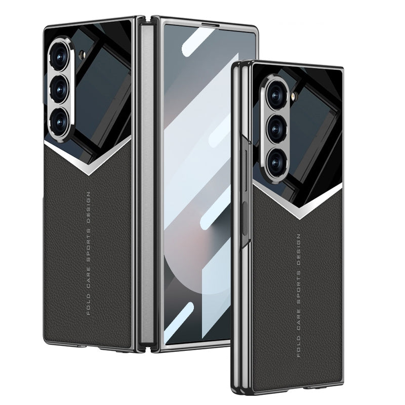 Plating Leather Knight Full Coverage Case