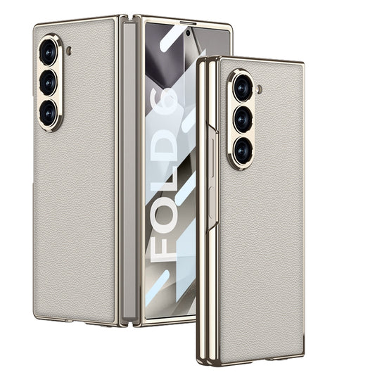 Plating Leather Full Coverage Case