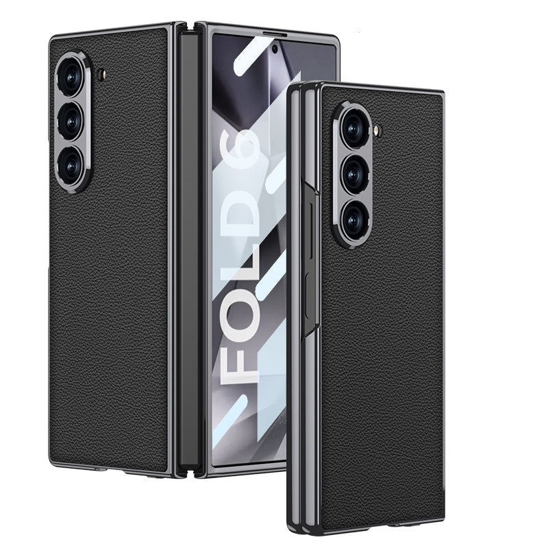 Plating Leather Full Coverage Case