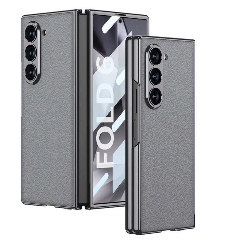 Plating Leather Full Coverage Case