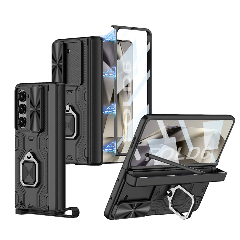 Alloy Shell Folding Case with Pen Holder