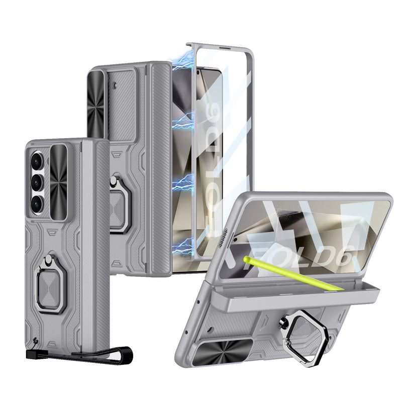 Alloy Shell Folding Case with Pen Holder