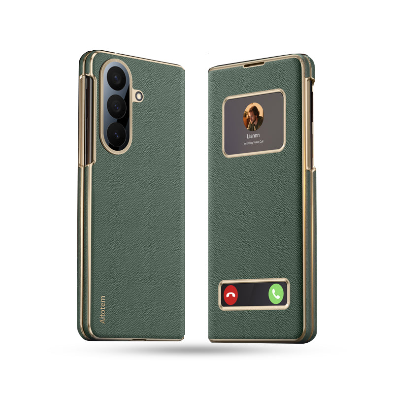 Premium Flip Case with View Windows & Magnetic
