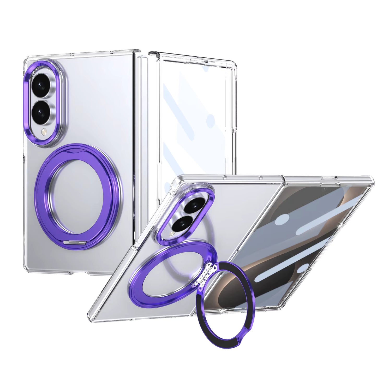 360° Magnetic Clear Ring Holder Case