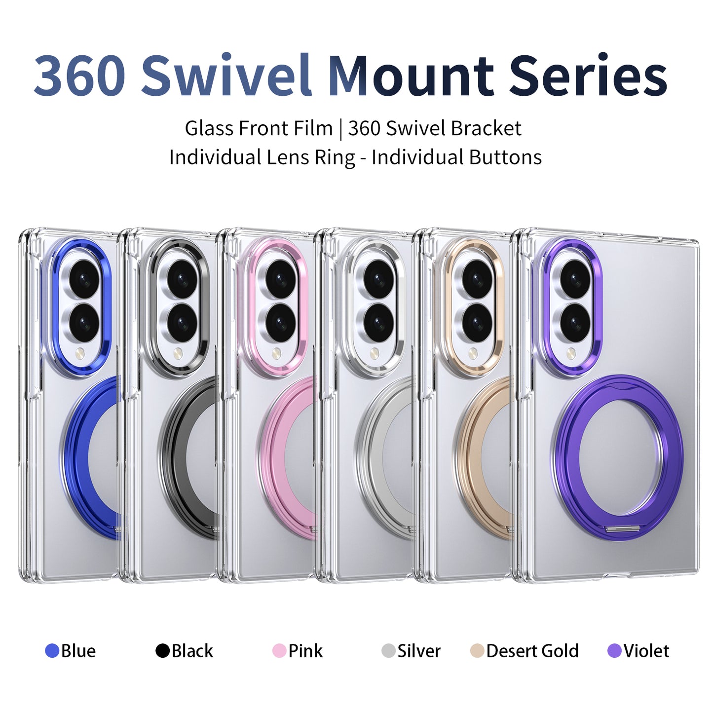 360° Magnetic Clear Ring Holder Case