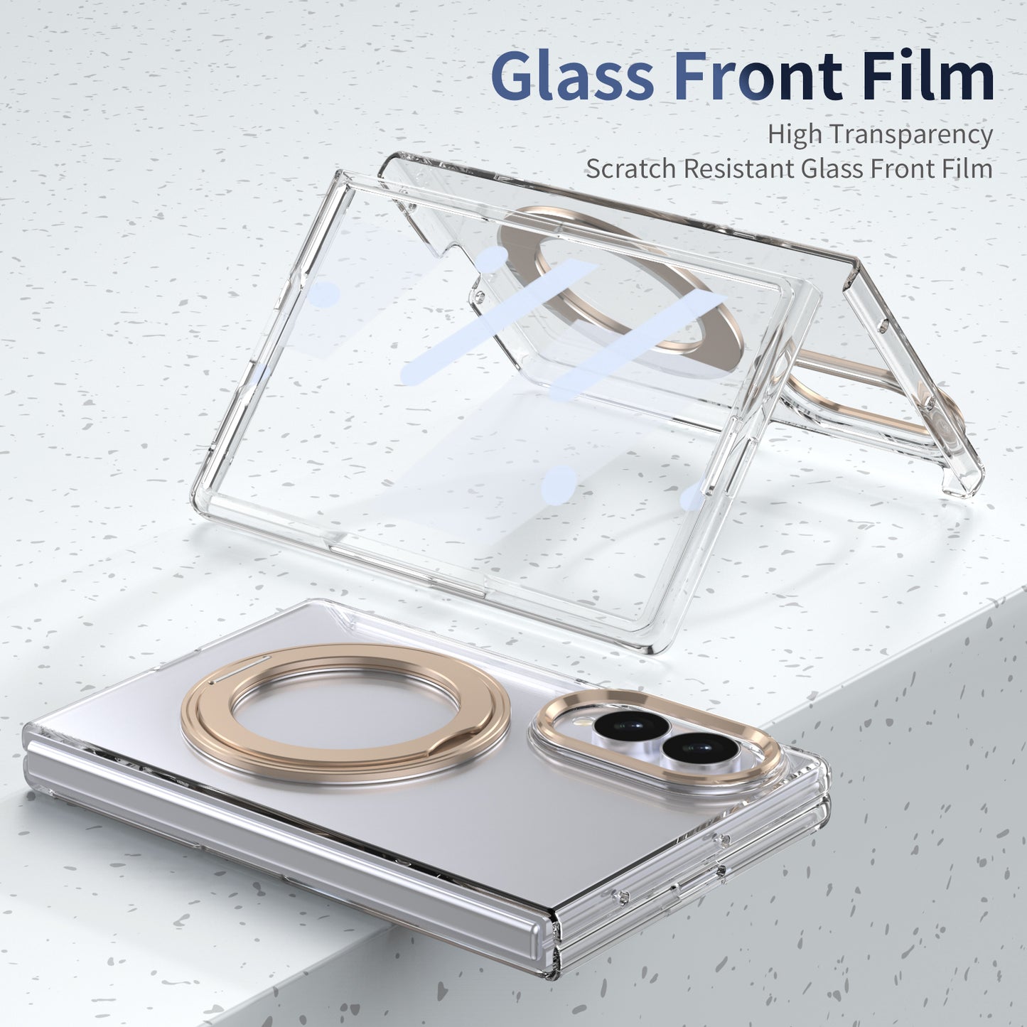 360° Magnetic Clear Ring Holder Case