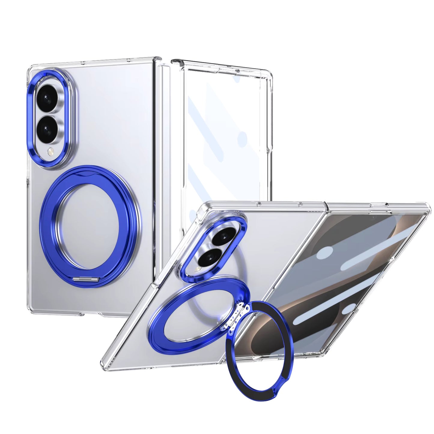 360° Magnetic Clear Ring Holder Case