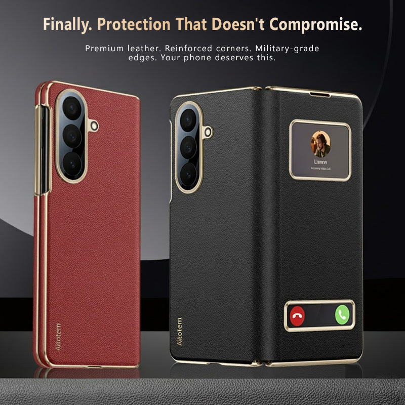 Premium Flip Case with View Windows & Magnetic