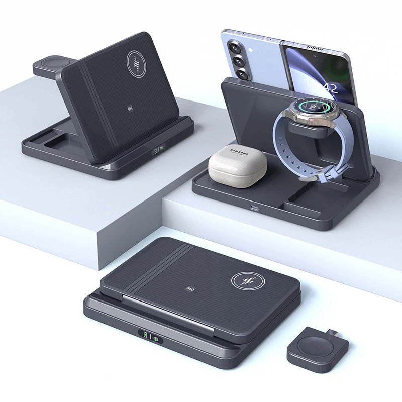3 in 1 Wireless Charger Stand Foldable Dock