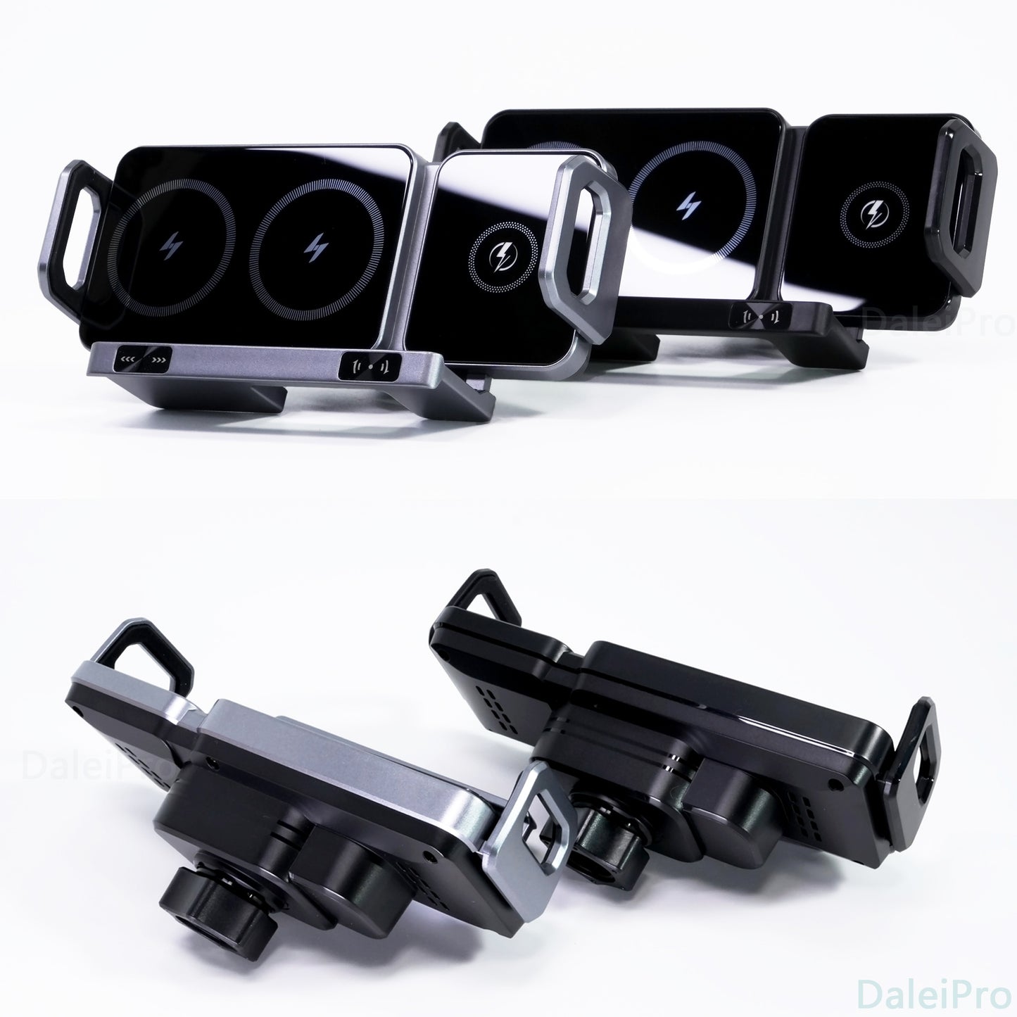 Dual Coil Foldable Car Wireless Charger Mount
